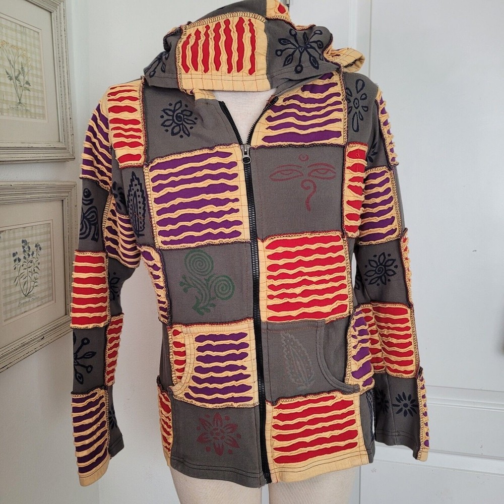 Rising International Multicolor Patchwork Jacket - image 1